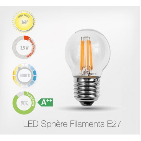 LED Filament Mini Globe G45 3,5W E27