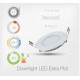 LED Rond Extra-Plat Downlight 3W (Cadre Blanc)