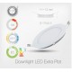 LED Rond Extra-Plat Downlight 12W (Cadre Blanc)