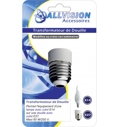 Blister adaptateur E27-E14