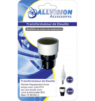 Blister Adaptateur B22-E14