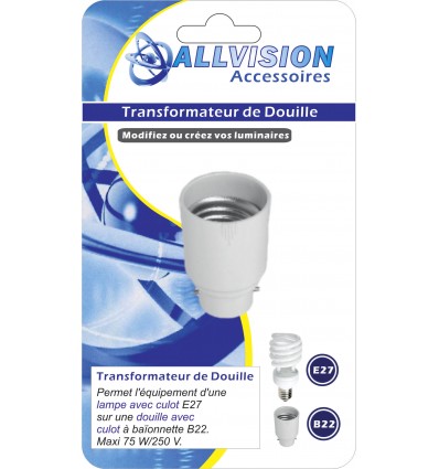 Blister adaptateur B22-E27