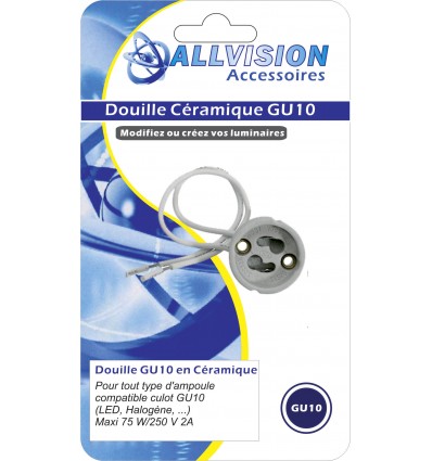 Blister Douille en céramique GU10