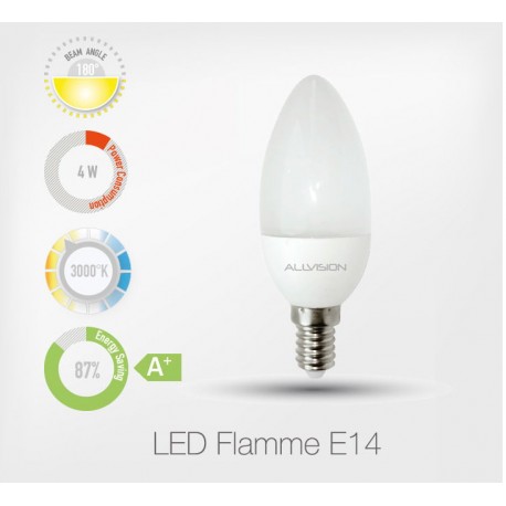 LED Flamme E14 4,5W 3000K
