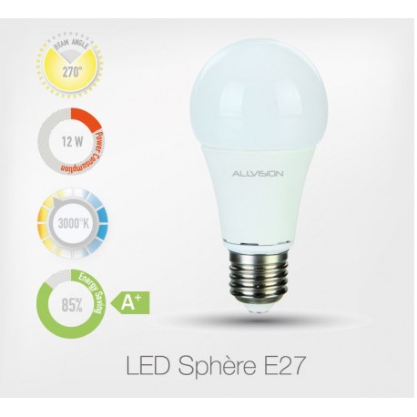 LED Sphere 12W E27 3000K