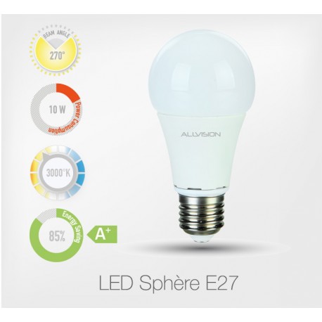 LED Sphere 10W E27 3000K